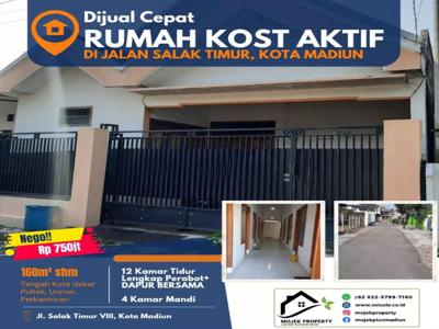 Dijual Rumah Kost dj Jalan Salak Kota Madiun