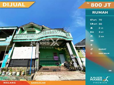 Dijual Rumah Murah 2 Lantai Siap Huni di Sawojajar Malang