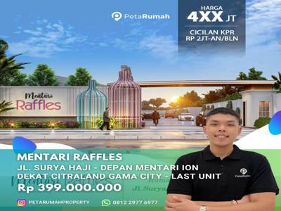 Komplek mentari raffles rumah baru satu lantai luas strategis