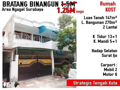 MURAH Rumah Kost Bratang Binangun Ngagel Surabaya Tengah Kota Nego