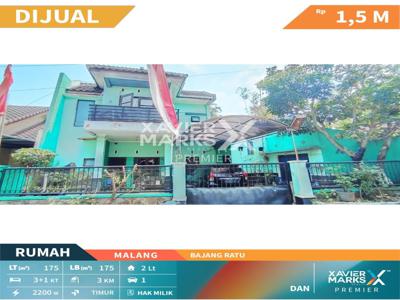 Rumah Besar 2 Lantai Dijual di Bajang Ratu, Blimbing, Malang