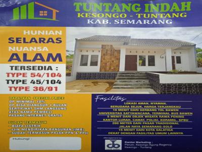 Rumah Tuntang Kabupaten Semarang Mulai 200 Jutaan Bs KPR Dkt Jln Raya