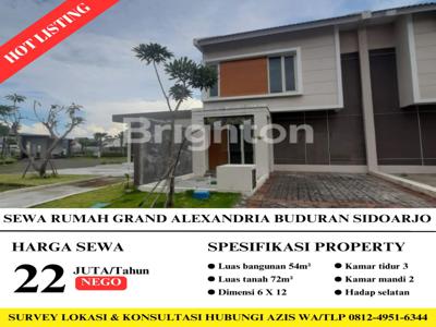 Sewa / kontrak rumah lokasi grand alexandria buduran sidoarjo