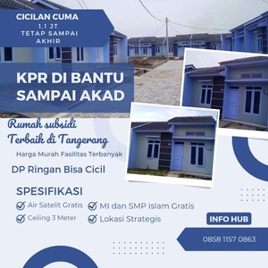 Cicilan 1 jt flat, Siap Huni Row Jalan Luas Air Gratis