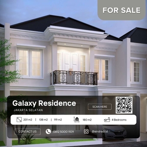 Dijual 3 Tipe Rumah Modern di Galaxy Residence Jakarta Selatan