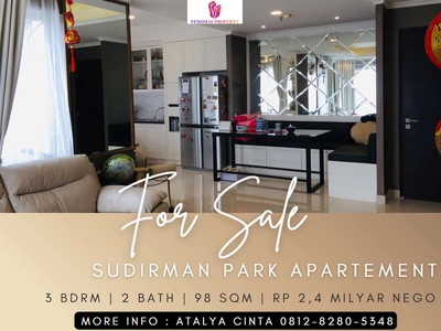 Dijual Apartement Sudirman Park 3BR Full Furnished View Timur