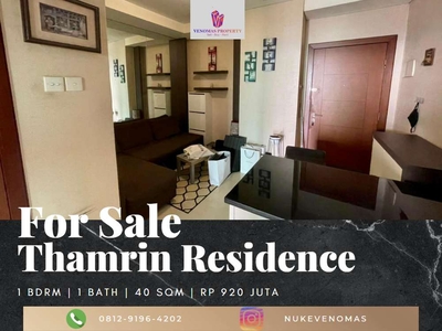 Dijual Apartement Thamrin Residence 1BR Furnished View Kh Mas Mansyur