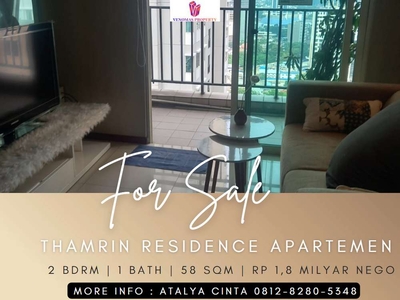 Dijual Apartement Thamrin Residence Fully Furnished Lantai Tinggi 2BR