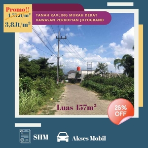 Dijual Cepat Tanah Kavling Murah kawasan Joyogrand Luas 157m2