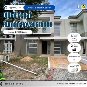 DIJUAL MURAH RUMAH ROYAL GRANDE BATAM CENTER