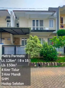 Dijual Rumah 2 lantai dekat Metland , Greenlake , Toll