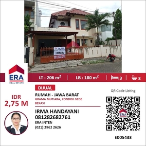 Dijual rumah cantik dalam cluster exclusive di jatiwaringin