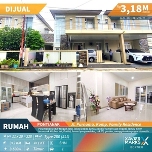 Dijual Rumah Komp. Family Residence, Jl. Purnama, Pontianak