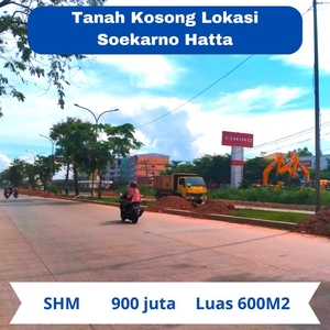 Dijual tanah 50 meter dari jl Soekarno Hatta