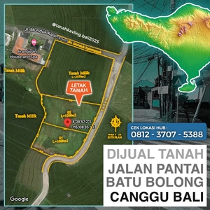 Dijual TANAH CANGGU Murah Jalan PANTAI BATU BOLONG BALI