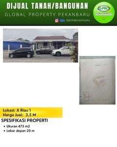 Dijual Tanah Daerah Riau I Tengah Kota