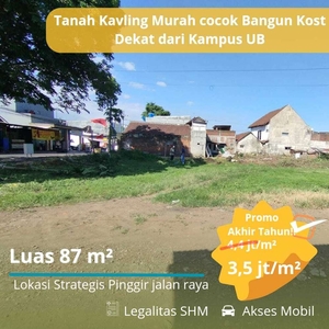 Dijual Tanah Kavling Promo akhir Tahun Disc 25% Lowokwaru