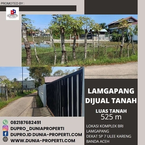 Dijual Tanah LT 525M Di Komplek BRI Lamgapang Dekat Sp 7 Ulee Kareng