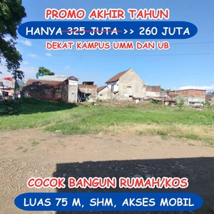 Dijual Tanah Siap Bangun 5 Menit Kampus UMM