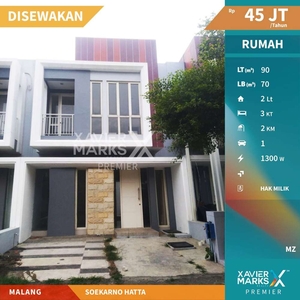 Disewakan Rumah 2 Lantai Minimalis Selangkah dari Suhat Malang