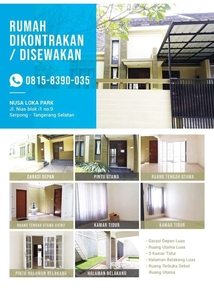 Disewakan rumah di BSD Nusa Loka