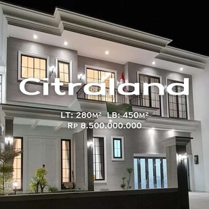 For sale rumah Citraland, like new American modern 2 lantai furnished