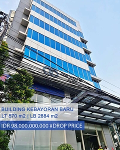 Gedung Perkantoran 8 Lantai Dijual Turun Harga Lokasi Kebayoran Baru