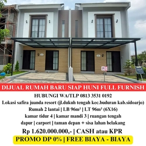 Jual rumah baru siap huni freesia full furnish safira juanda resort