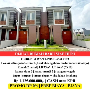 Jual rumah baru siap huni tipe cassabilla lokasi safira juanda resort