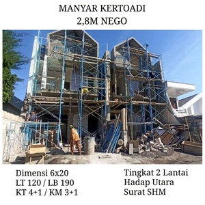 Jual Rumah Tingkat Surabaya Timur Manyar Kertoadi Dkt Darmawangsa Nga
