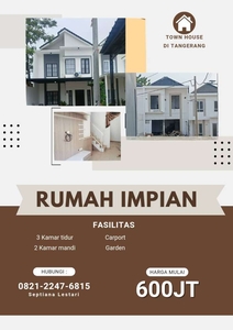 miliki segera rumah type standar 2lt di bintaro/tangerang selatan