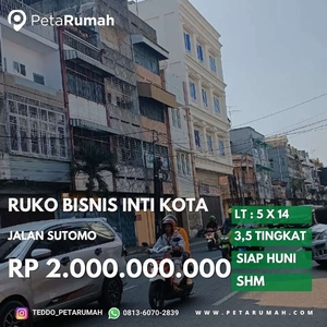 Ruko strategis bisnis jalan sutomo kawasan thamrin - pajak medan mall