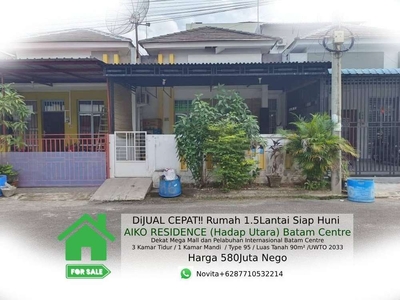 Rumah 1.5Lantai Siap Huni AIKO RESIDENCE (Hadap Utara) Batam Centre