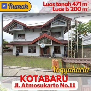 Rumah 2 lantai KOTABARU Yogyakarta SHM-IMB Lt 471 m² parkir luas
