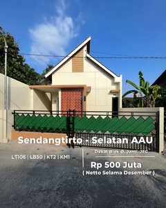 Rumah Baru Dekat Blok O Area Sendangtirto Berbah Sleman Dijual Murah