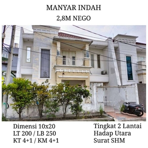 Rumah SHM Manyar Indah Dkt Dkt Baratajaya Ngagel Nginden Semolowaru