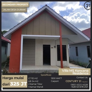 Rumah Villa MS Kencana di Jalan Desa Durian