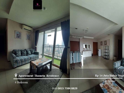 Sewa Apartement Thamrin Residence Mid Floor 3BR Full Furnished View GI