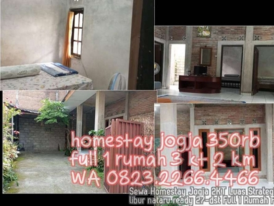 Sewa Homestay Jogja 2KT Luas Strategis Parki libur nataru ready 27-dst