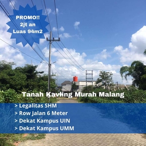 Tanah Kavling SHM Lokasi Strategis di Malang