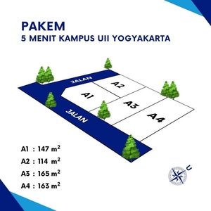 Tanah Pakem Jogja Mangku Aspal, Cocok Hunian Pasca Pensiun; SHM