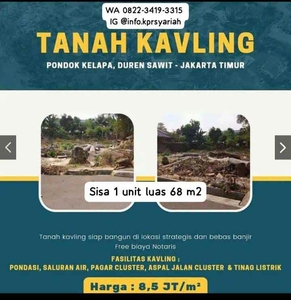 1 Unit Tanah Kavling Pondok Kelapa Duren Sawit Jakarta Timur
