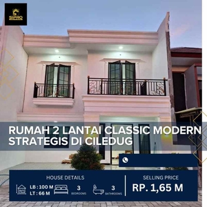 441 Townhouse 2 Lt Type Classic Modern Strategis Di Ciledug