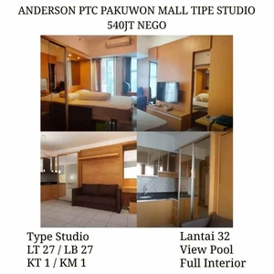 Apartemen Anderson Pakuwon Mall Surabaya 540 Juta Nego Full Interior
