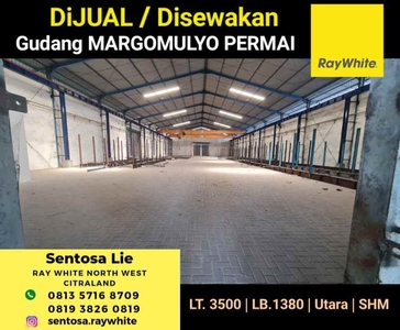 Dijual 3500 M2 Gudang Margomulyo Permai Surabaya Barat Dekat Tol