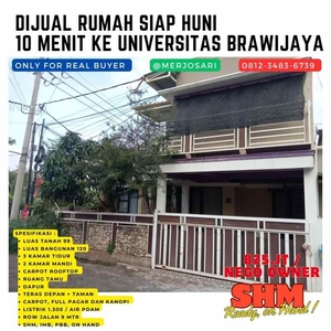 Dijual Cepat Rumah Dekat Universitas Brawijaya Malang