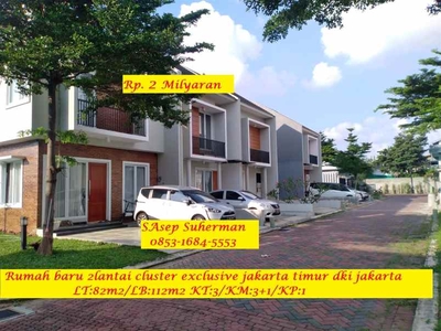 Dijual Murah Rumah Baru 2 Lantai Cluster Exclusive Jakarta Timur Strate