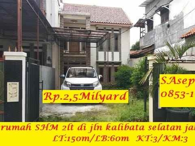 Dijual Murah Rumah Shm 2 Lantai Di Jln Kalibata Selatan Jakarta Selatan Beb