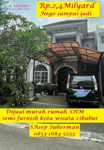 Dijual Murah Rumah Shm Semi Furnish Kota Wisata Cibubur Strategis