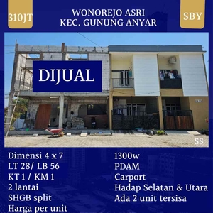 Dijual Rumah 2 Lantai Wonorejo Asri Surabaya 310 Juta Stok Terbatas